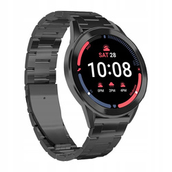 Bransoleta PURO Metal Stainless Steel Band Samsung Galaxy Watch 4/4 Classic (czarny)