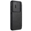 Nillkin Qin Pro Case for Samsung Galaxy S25 with Flip and Camera Cover - Black