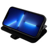 Etui BMW Leather Stamp Blue Lines na iPhone 14 Pro Max - czarne