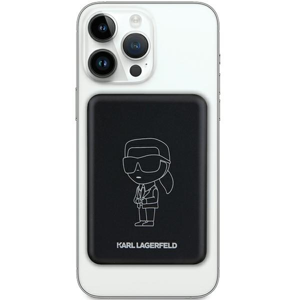 KARL LAGERFELD POWERBANK INDUCTION KLPBM5KOTTGK 5000MAH CZARNY/BLACK NFT OUTLINE IKONIK MAGSAFE