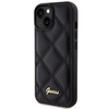 Guess GUHCP15SPSQSQSK iPhone 15 / 14 / 13 6.1" czarny/black hardcase Quilted Metal Logo