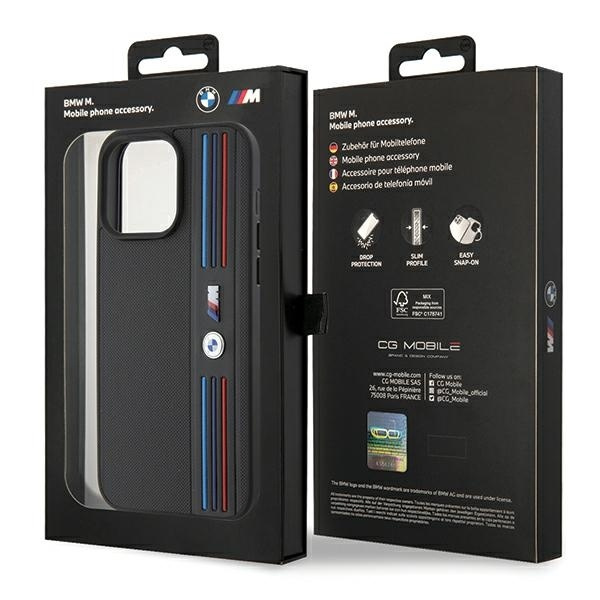 Etui BMW Tricolor M Collection na iPhone 15 Pro - czarne