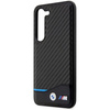 Etui BMW Leather Carbon na Samsung Galaxy S23+ - czarne