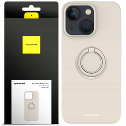 Spacecase Etui Silicone Ring iPhone 13 bone