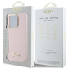 Guess GUHCP16LSMBSLP iPhone 16 Pro 6.3"  różowy/pink hardcase Silicone Script Metal Logo & Frame