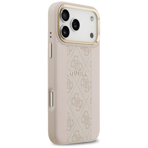 Etui Guess 4G Stripe MagSafe do iPhone   17 Pro Max różowy