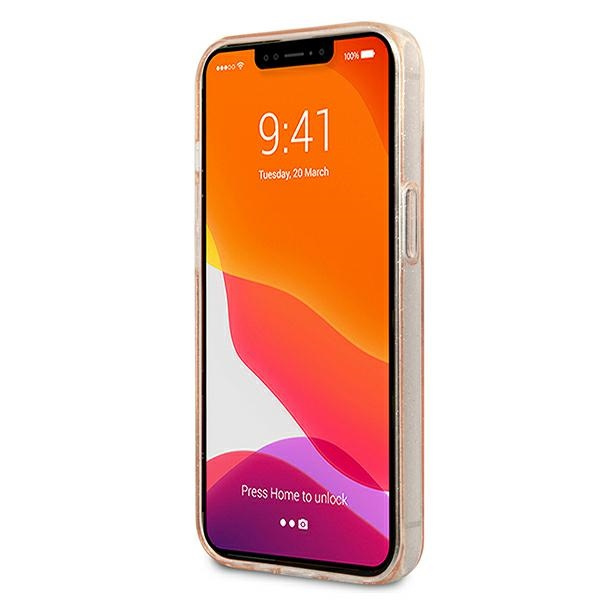 Guess GUHCP13SPCUGL4GGO iPhone 13 mini5,4" złoty/gold hard case Glitter 4G Big Logo