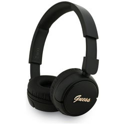 Słuchawki nauszne Guess Bluetooth 5.3 Metal Logo Script czarny
