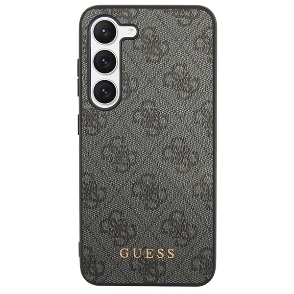 Guess GUHCS23SG4GFGR S23 S911 szary/grey hardcase 4G Metal Gold Logo