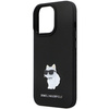 Karl Lagerfeld KLHCP13XSMHCNPK case for iPhone 13 Pro Max 6.7" - black Silicone C Metal Pin