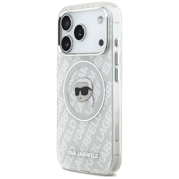 Etui Karl Lagerfeld IML Karl Head Logo   MagSafe do iPhone 17 Pro szary