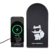 Ładowarka Karl Lagerfeld Choupette MagSafe indukcyjna 15W składana 2w1 - czarna