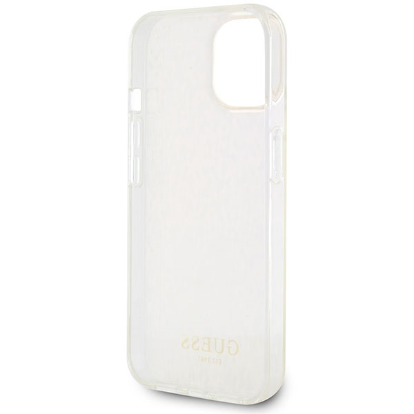 Guess GUHCP15SHDECMP iPhone 15 / 14 / 13 6.1" różowy/pink hardcase IML Faceted Mirror Disco Iridescent