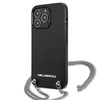 KARL LAGERFELD KLHCP13XPMK IPHONE 13 PRO MAX 6,7" HARDCASE CZARNY/BLACK LEATHER TEXTURED AND CHAIN