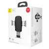 BASEUS WIRELESS CHARGER GRAVITY CAR MOUNT PHONE BRACKET AIR VENT HOLDER + QI CHARGER BLACK  (WXYL-01)