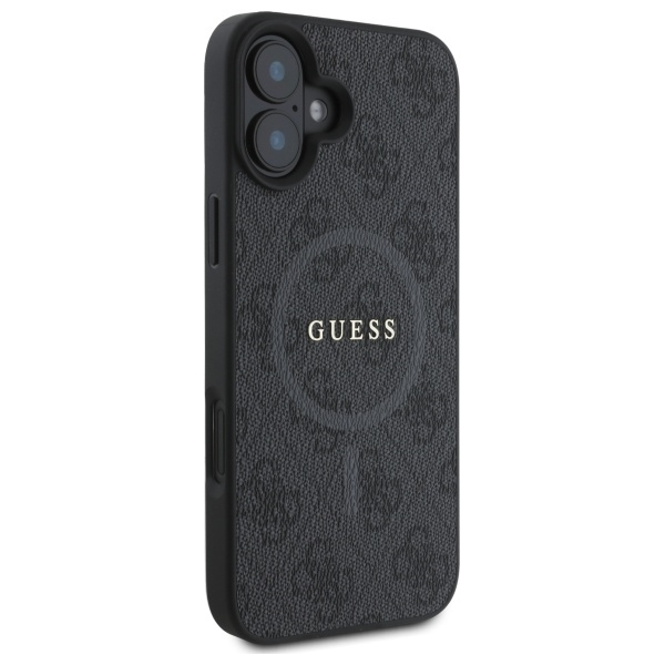 Guess GUHMP16SG4GFRK iPhone 16 6.1" czarny/black hardcase 4G Ring Classic Logo MagSafe