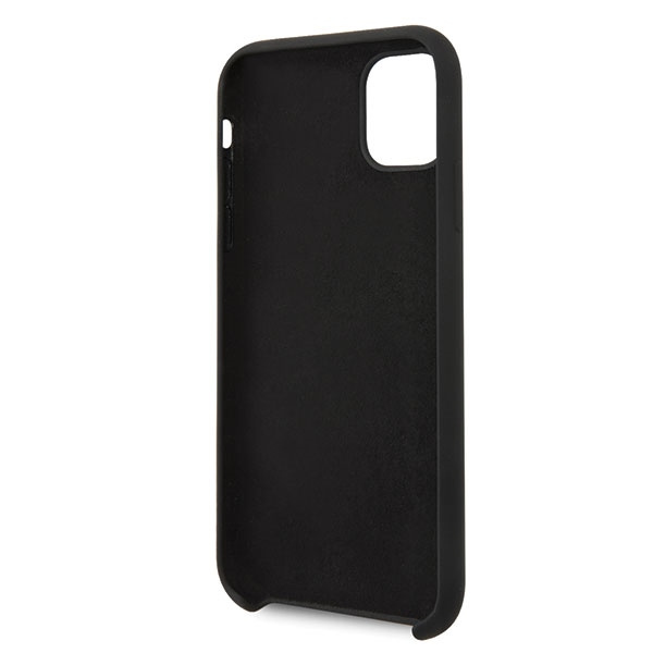 Guess GUHCN65LSLMGBK iPhone 11 Pro Max black/czarny hard case Silicone Vintage Gold Logo