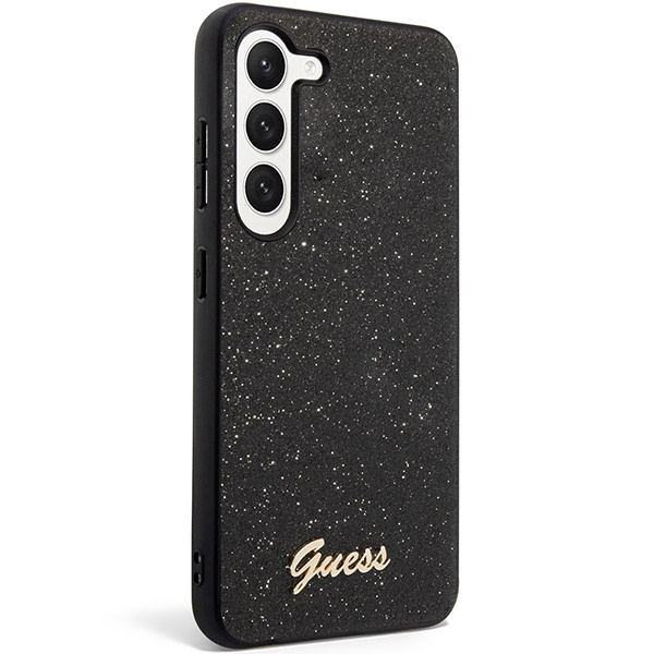 Guess GUHCS23MHGGSHK S23+ S916 czarny/black hard case Glitter Script