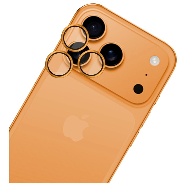 Ochrona na obiektyw aparatu 3MK HARDY    Lens Protection Pro do Apple iPhone 17 Pro / 17 Pro Max pomarańczowy
