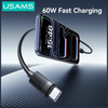 Kabel USAMS U94 60W USB-C do USB-C 1m    czarny