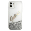 Guess GUHCP12SGLVSSI iPhone 12 mini5,4" srebrny/silver hardcase Glitter Vintage Script