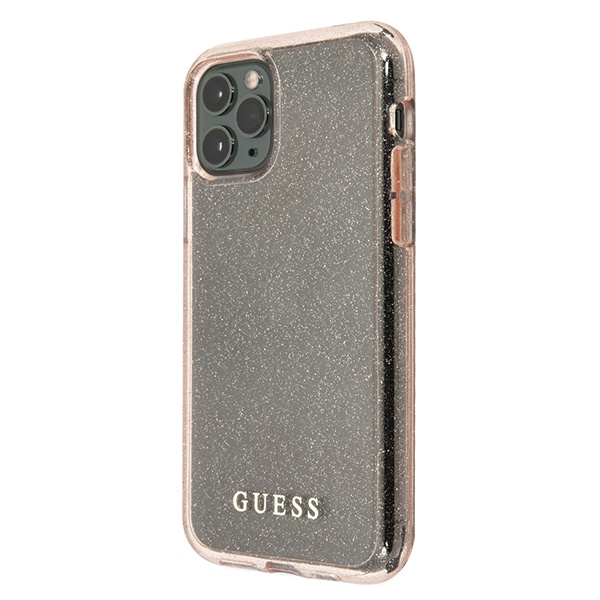 Guess GUHCN65PCGLPI iPhone 11 Pro Maxróżowy/pink hard case Glitter