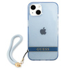 Guess GUHCP13MHTSGSB iPhone 13 / 14 / 156.1" niebieski/blue hardcase Translucent Strap
