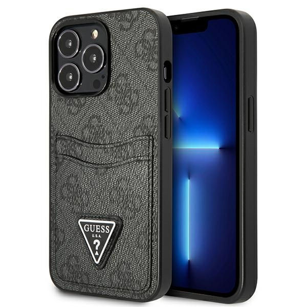 Guess GUHCP13LP4TPK iPhone 13 Pro / 136,1" czarny/black hardcase 4G Triangle Logo Cardslot