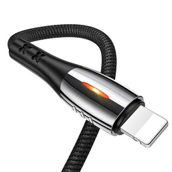 USAMS KABEL PLECIONY U-TONE LIGHTNING 1.2M POWER-OFF 2A FAST CHARGING CZARNY /BLACK SJ344USB01 (US-SJ344)