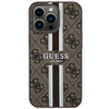 Guess GUHMP13XP4RPSW iPhone 13 Pro Max6.7" brązowy/brown hardcase 4G Printed Stripes MagSafe