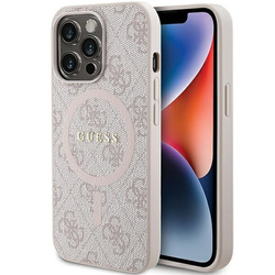 Guess GUHMP13XG4GFRP iPhone 13 Pro Max6.7" różowy/pink hardcase 4G Collection Leather Metal Logo MagSafe