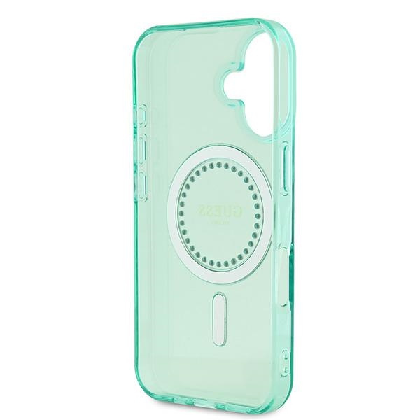 Guess GUHMP16MPFTDTEN iPhone 16 Plus6.7" zielony/green hardcase IML Rhinestones MagSafe