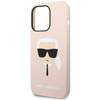 Karl Lagerfeld KLHCP14LSLKHLP iPhone 14 Pro 6.1 "hardcase pink / pink Silicone Karl`s Head