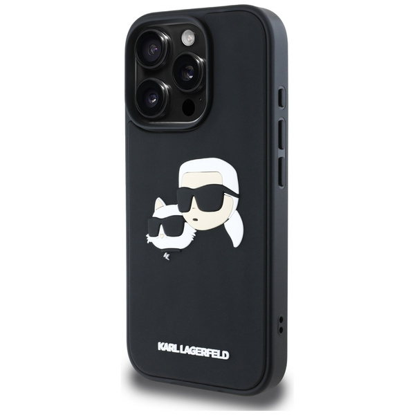 Etui Karl Lagerfeld HC 3D Rubber Double   Heads do iPhone 16 Pro Max czarny
