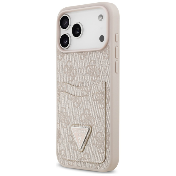 Etui Guess 4G Double Card Triangle do    iPhone 17 Pro Max różowy