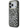 Etui Guess Leopard Glitter MagSafe do    iPhone 17 Pro Max czarny