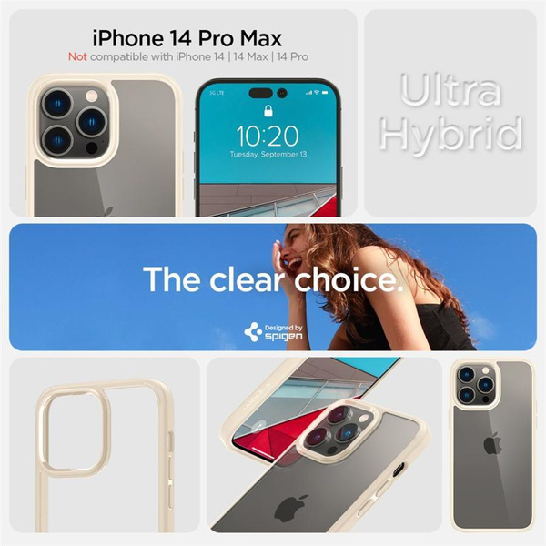 SPIGEN ULTRA HYBRID IPHONE 14 PRO MAX SAND BEIGE