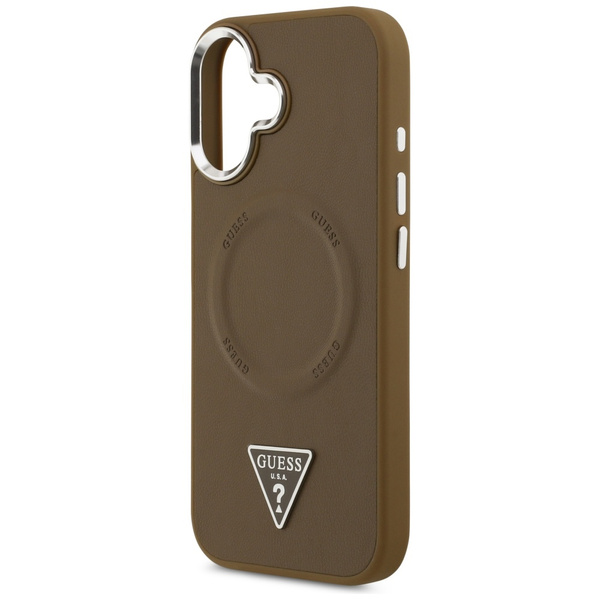 Etui Guess Triangle Logo MagSafe do      iPhone 17 brązowy