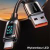 USAMS Kabel pleciony U78 USB-C 1.2mLED 6A Fast Charging czarny/black SJ544USB01 (US-SJ544)