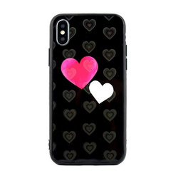 CASE HEARTS IPHONE X / XS PATTERN 5 (HEARTS BLACK)