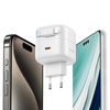 USAMS Ład. siec. 1xUSB-C ze zwijanym kablem Lighning Retractable PD+QC 35W Gan Fast Charging biały/white XMF Series CC209TC02 (US-CC209)