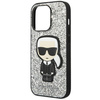 KARL LAGERFELD KLHCP14LGFKPG IPHONE 14 PRO 6.1 "HARDCASE SILVER/SILVER GLITTER FLAKES IKONIK