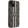 Guess GUHMP14MP4RPSW iPhone 14 Plus / 15 Plus 6.7" brązowy/brown hardcase 4G Printed Stripes MagSafe