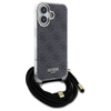 Guess GUHCP16SHC4SEK iPhone 16 6.1"      czarny/black hardcase Crossbody Cord 4G Print
