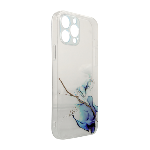 Marble Case etui do iPhone 13 Pro Max żelowy pokrowiec marmur niebieski