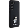 Karl Lagerfeld Silicone Karl&amp;Choupette Metal Pin case for Samsung Galaxy S23 - black