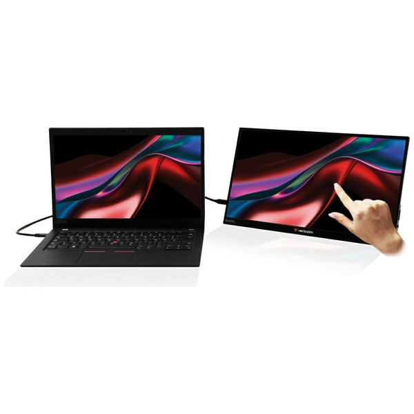 Monitor przenośny dotykowy Verbatim ALU  13.3" WUXGA z powerbankiem 5000mAh czarny 32087