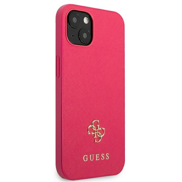 Guess GUHCP13SPS4MF iPhone 13 mini 5,4" różowy/pink hardcase Saffiano 4G Small Metal Logo