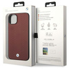 Case BMW BMHCP14S22RFGR iPhone 14 6.1" Burgundy/burgundy Leather Diamond Pattern