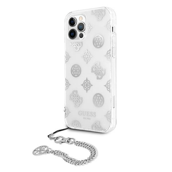 Guess GUHCP12LKSPESI iPhone 12 Pro Max6,7" srebrny/silver hardcase Peony Chain Collection